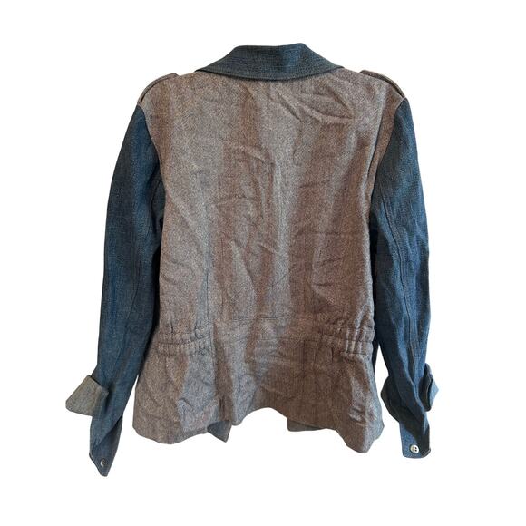 Vintage Y2K Together Wool Blend Colorblock DenimJacket 14 - Picture 4 of 4